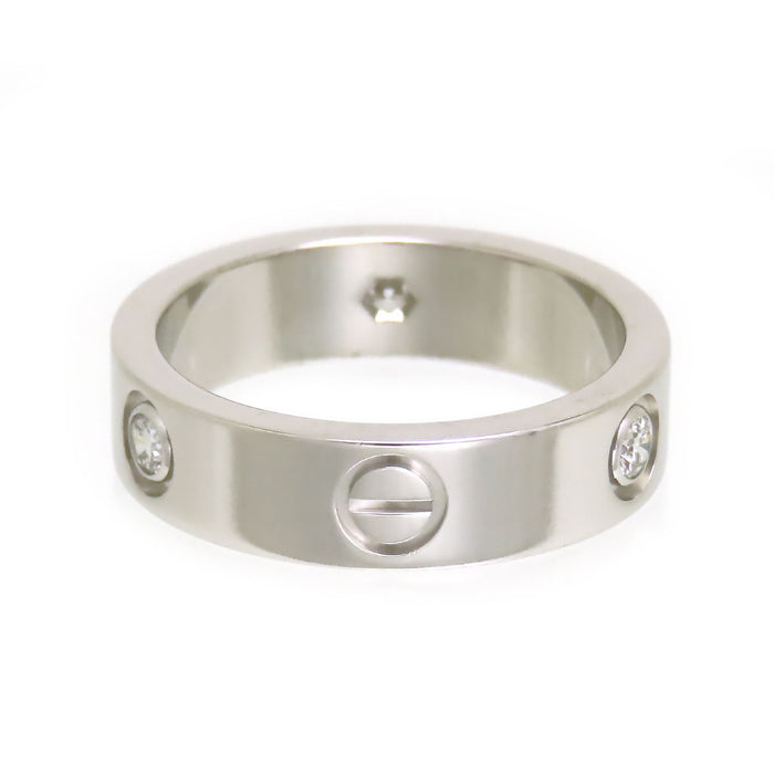 CARTIER 
Love Ring with Half Diamonds