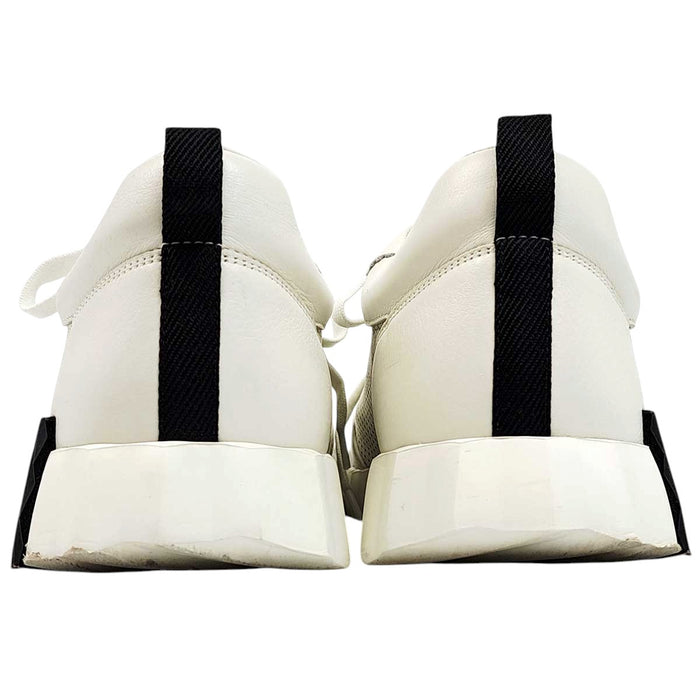 HERMES 
Ash H motif leather lace-up 
Bouncing sneakers
