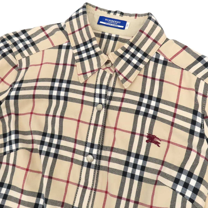 BURBERRY 
BLUE LABEL コットン チェック柄 ベルテッド シャツ 
ブルーレーベル チェック ワンピース