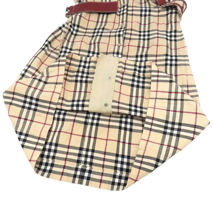 BURBERRY 
BLUE LABEL コットン チェック柄 ベルテッド シャツ 
ブルーレーベル チェック ワンピース