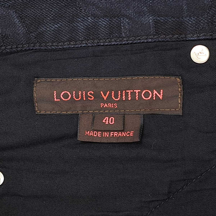 LOUIS VUITTON 
LV ロゴパッチ コットン ジャカード 
グラフィティ デニムパンツ