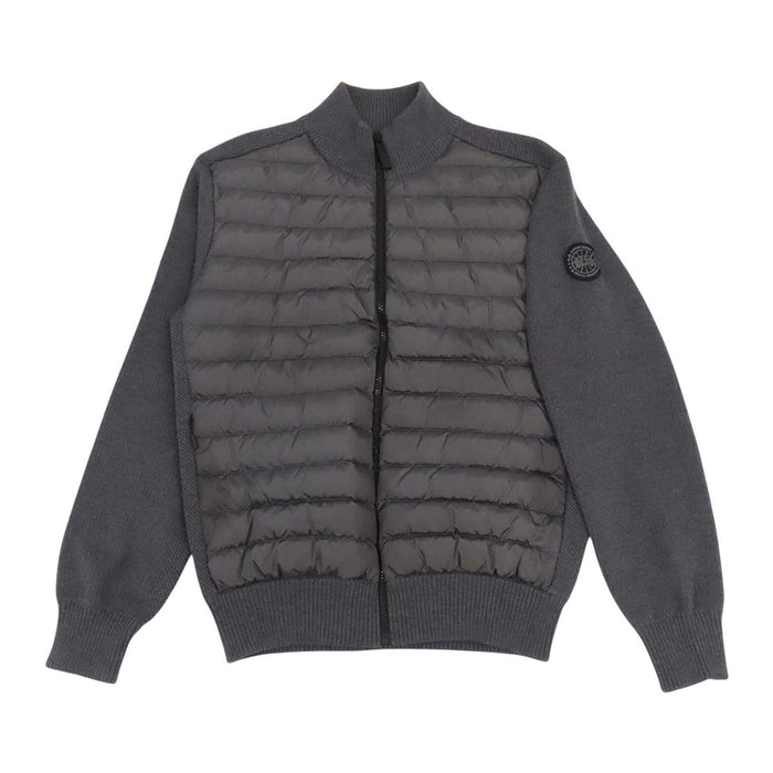 CANADA GOOSE 
Knit down patch zip-up high-neck wool nylon 
HyBridge panel jacket