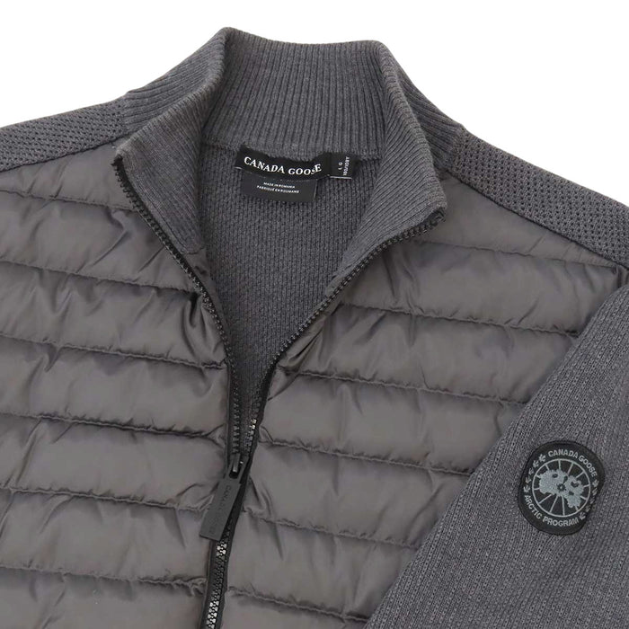 CANADA GOOSE 
Knit down patch zip-up high-neck wool nylon 
HyBridge panel jacket
