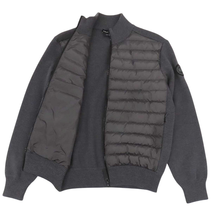 CANADA GOOSE 
Knit down patch zip-up high-neck wool nylon 
HyBridge panel jacket
