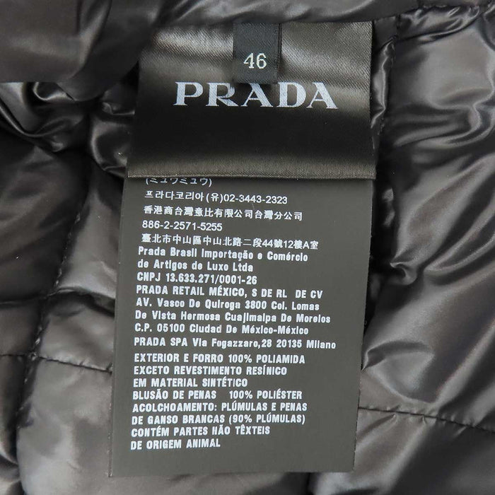 PRADA 
ハイネック ジップアップ ナイロン 
トライアングルロゴ ダウンジャケット