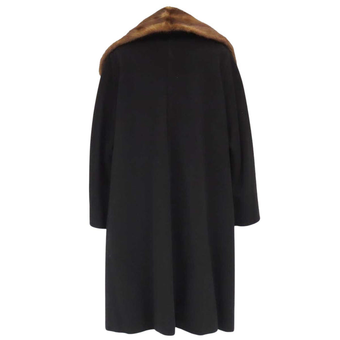 MAX MARA 
カシミヤ混 
ファー付き ウール コート