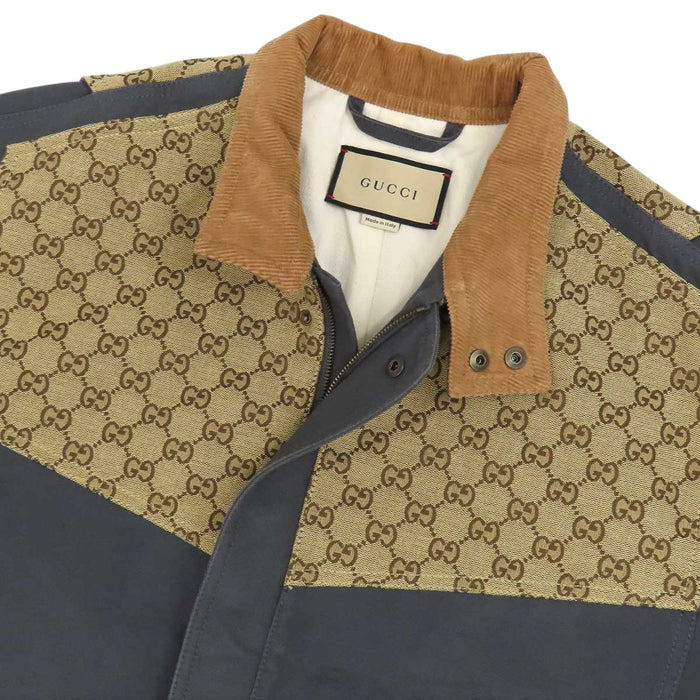 GUCCI 
ロゴ スタンドカラー コーデュロイカラー 
GGキャンバス コットン ジャケット