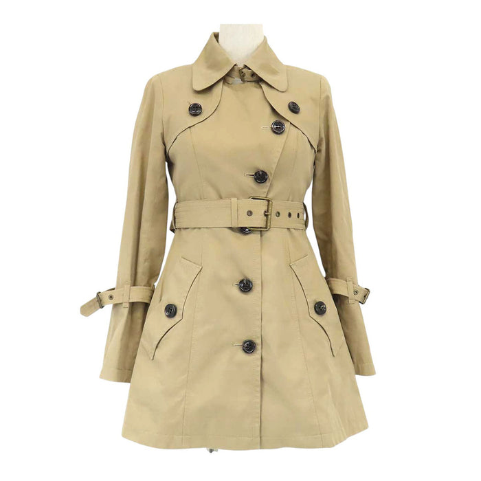 BURBERRY 
BLUE LABEL ベルト 裏地チェック柄 コットン ウール 
ブルーレーベル ライナー付き トレンチコート