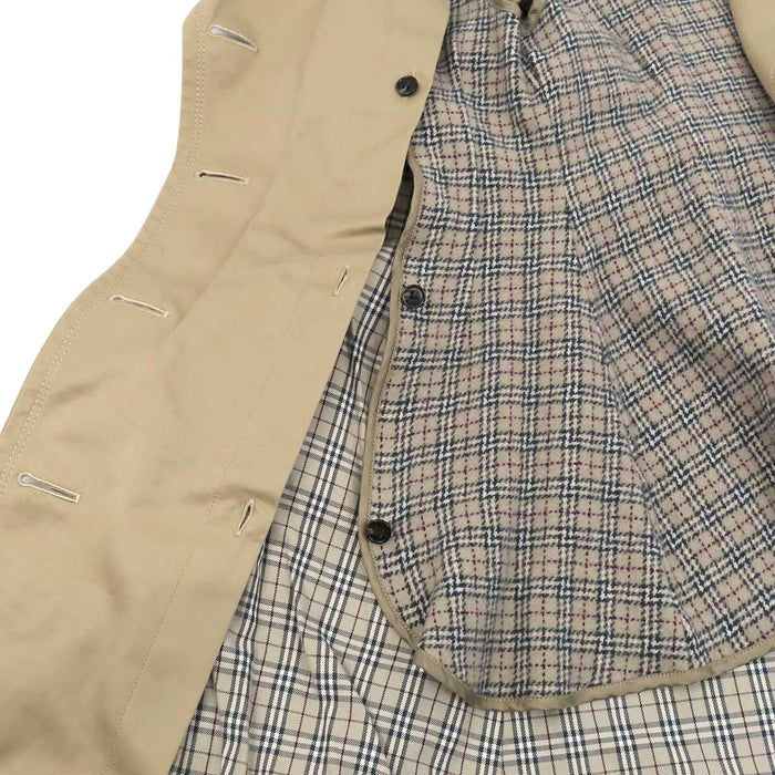 BURBERRY 
BLUE LABEL ベルト 裏地チェック柄 コットン ウール 
ブルーレーベル ライナー付き トレンチコート
