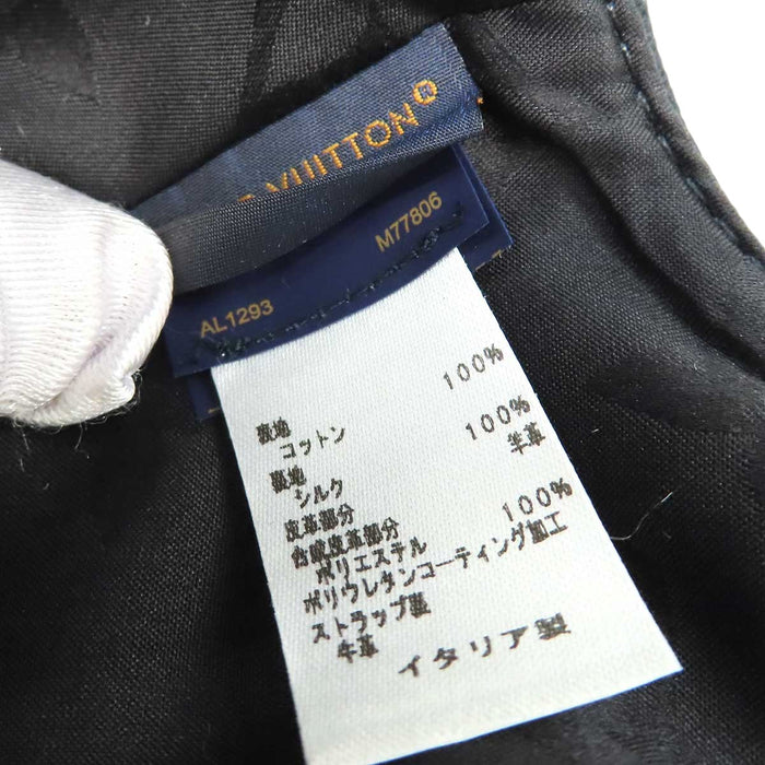LOUIS VUITTON 
モノグラムフラワー ロゴ ソフトレザー 
キャップ LV デー