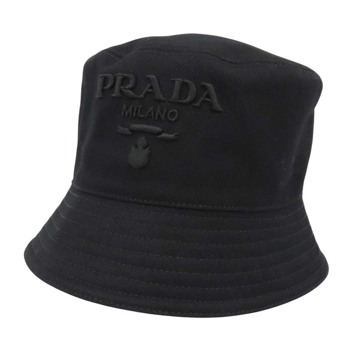 PRADA 
レタリングロゴ刺繍 バケハ エンブロイダリー 
ドリル バケットハット