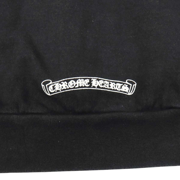 CHROME HEARTS 
Sweat-shirt en coton molletonné à croix CH 
Hoodie à motif floral sur les manches et fer à cheval