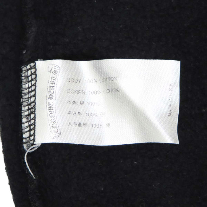 CHROME HEARTS 
Sweat-shirt en coton molletonné à croix CH 
Hoodie à motif floral sur les manches et fer à cheval