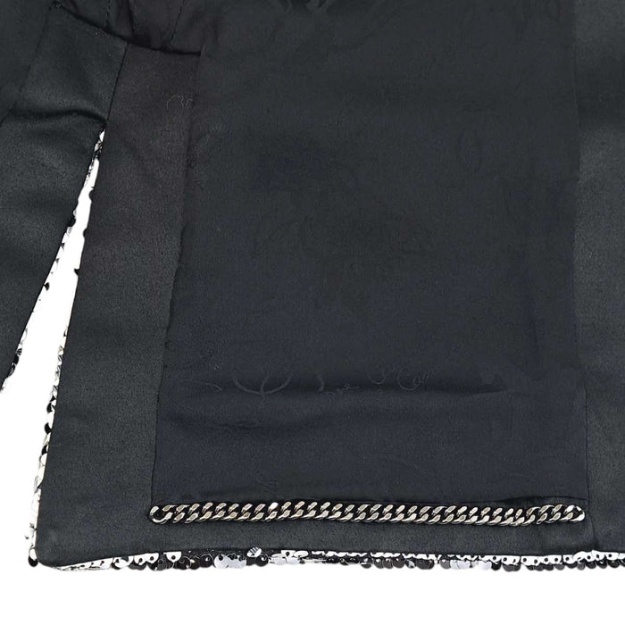 CHANEL 
COCO CC ココボタン 17K チェック柄 ポリエステル 
ココマーク スパンコール ジャケット