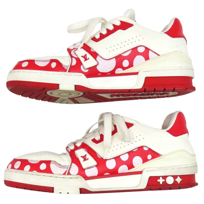 LOUIS VUITTON 
LV 草間彌生 ドット レザー レースアップ 
× YK トレイナー ライン スニーカー