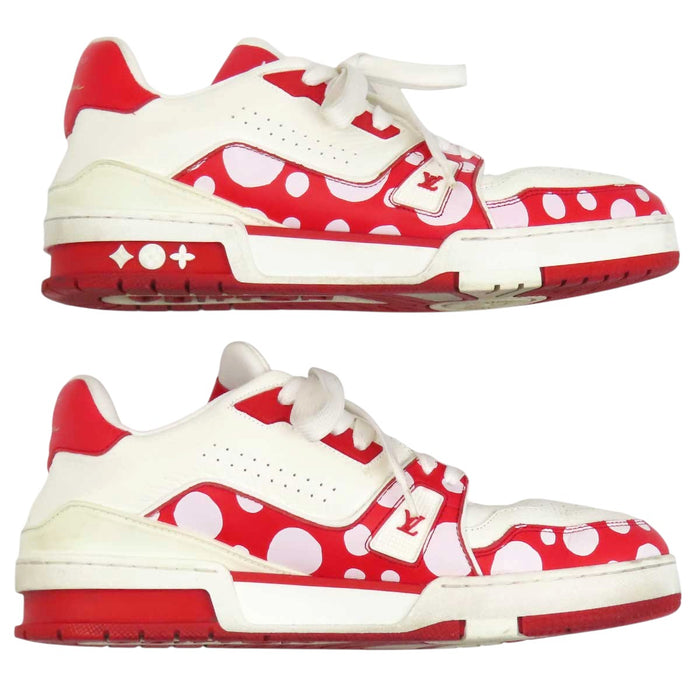 LOUIS VUITTON 
LV 草間彌生 ドット レザー レースアップ 
× YK トレイナー ライン スニーカー