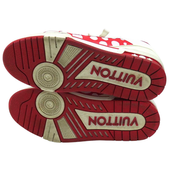 LOUIS VUITTON 
LV 草間彌生 ドット レザー レースアップ 
× YK トレイナー ライン スニーカー