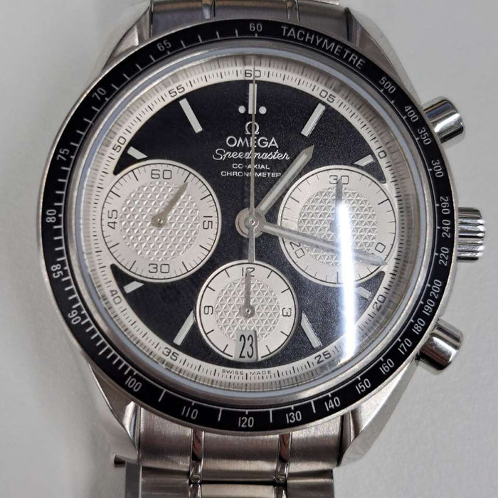 【WHOLESALES】
OMEGA 
326.30.40.50.01.002 
スピードマスター レーシング 
箱　ギャランティ(日付、ショップ印なし)　ピクトグラム