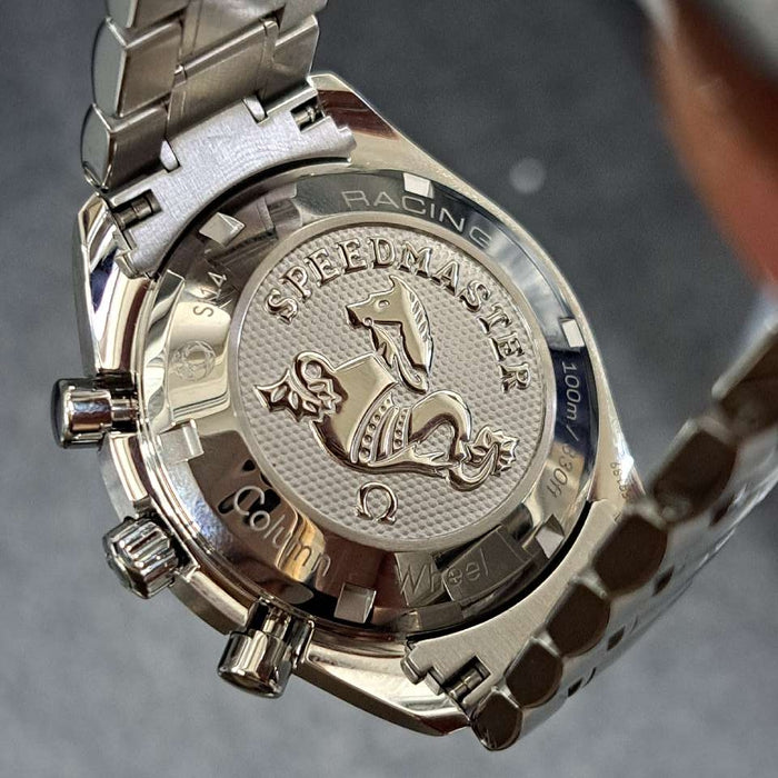 【WHOLESALES】
OMEGA 
326.30.40.50.01.002 
スピードマスター レーシング 
箱　ギャランティ(日付、ショップ印なし)　ピクトグラム